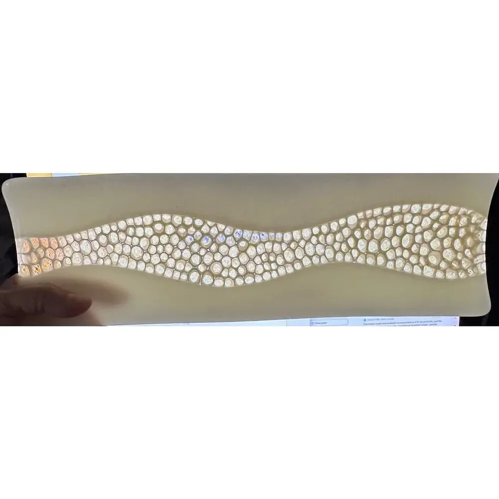Christiane Karuna Santoro Studio Kiln-Formed Art Glass Channel Murini Plate
